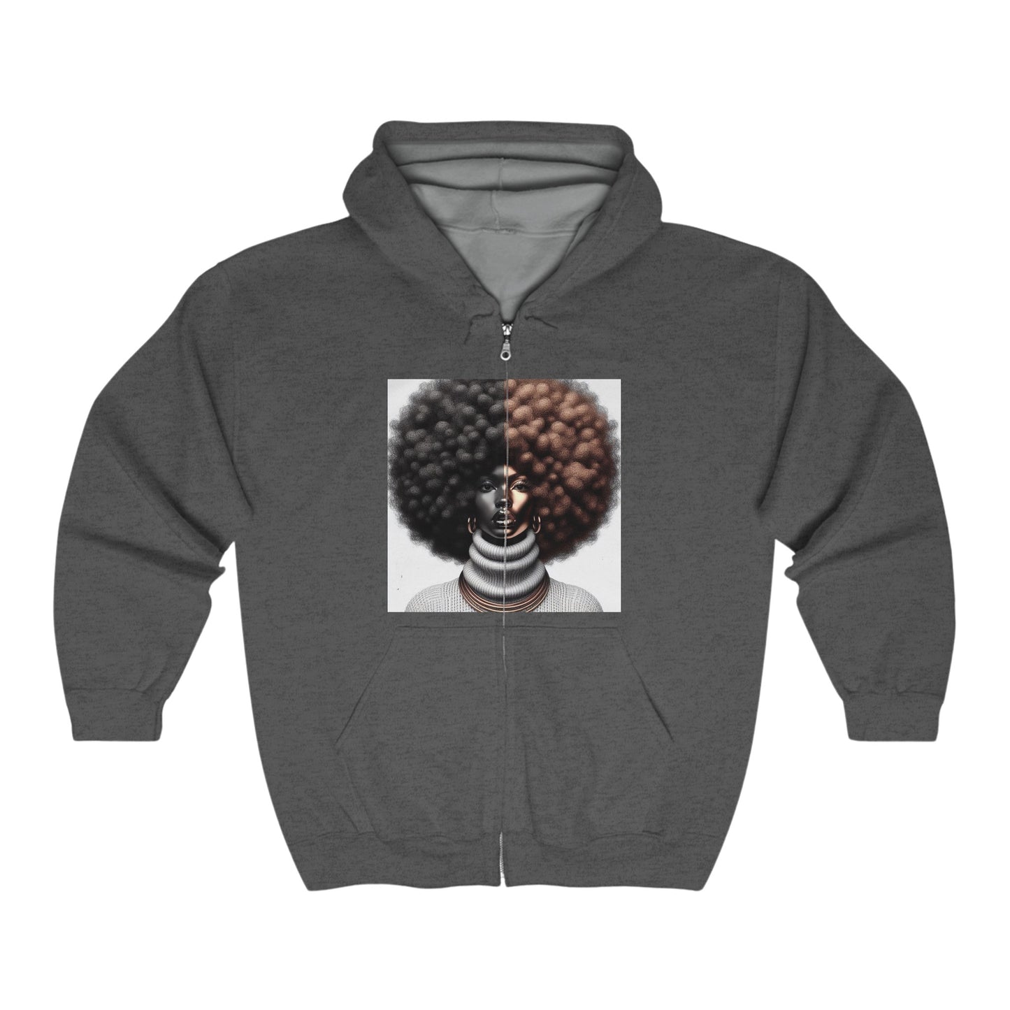 Afro Power Unisex Heavy Blend™ Full Zip Hooded Sweatshirt #AP5