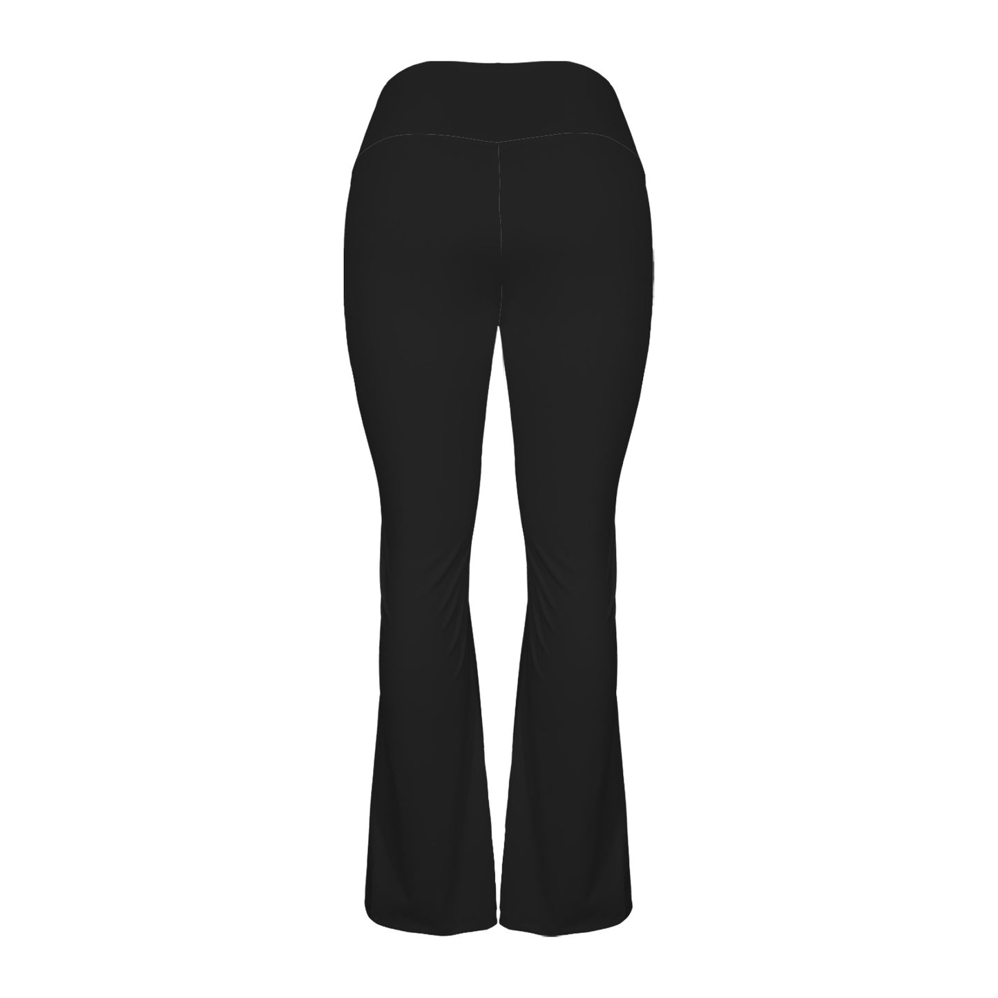 Black Women's High Waist Crossover Tummy Control Flare Leggings High Waist Crossover Tummy Control Flare Leggings