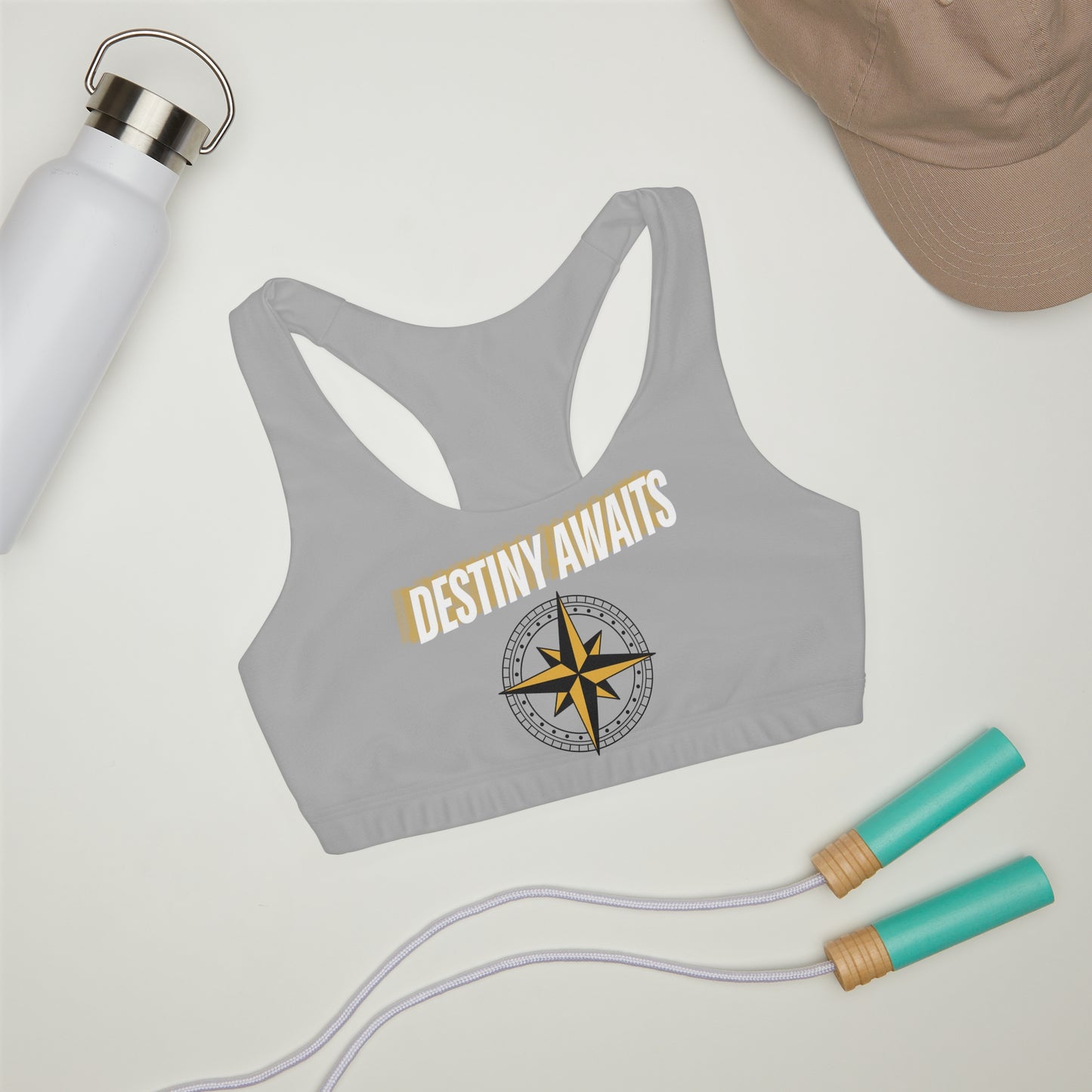 Destined For Greatness Girls' Double Lined Seamless Sports Bra (AOP) #1