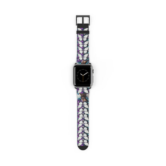 Colorful Butterfly Beauty Watch Band, Adjustable Smartwatch Strap, Floral Pattern, Unique Gift, Spring Fashion Must-Have #BB1