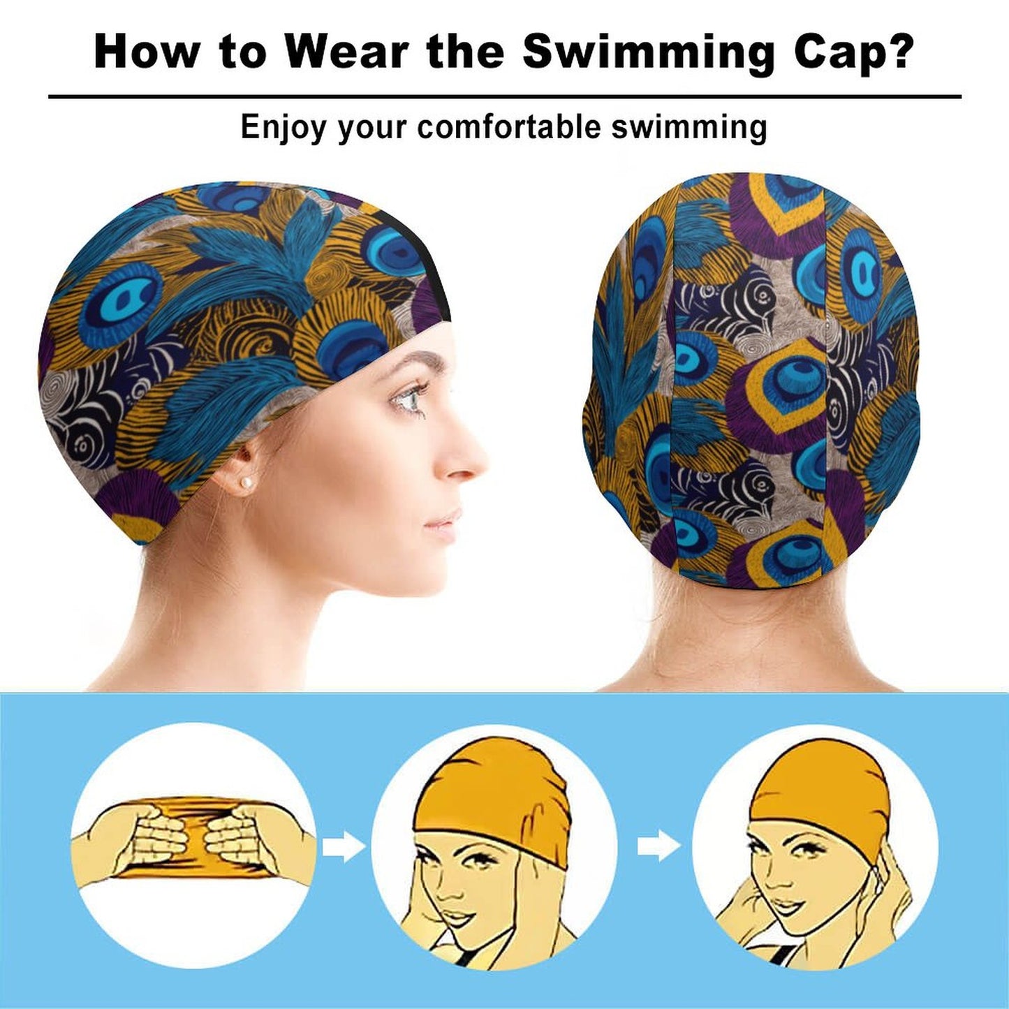 Swimming Cap for Women and Men (All-over Printing)