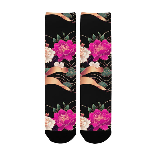 Floral Pattern Men's Socks Women's Custom Socks