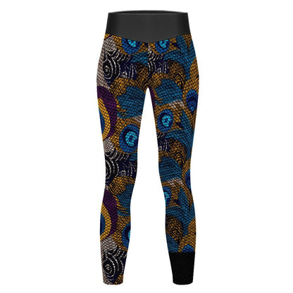 Custom Printed Honeycomb Textured Yoga Pants for Women (All-Over Printing)