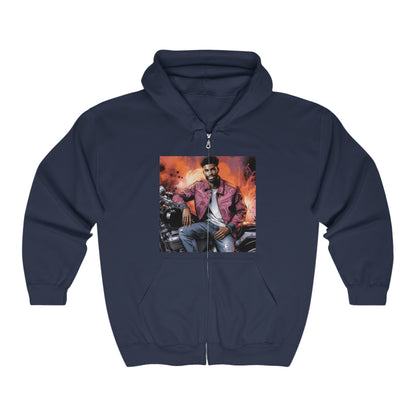 Born To Ride Unisex Heavy Blend™ Full Zip Hooded Sweatshirt #13MU