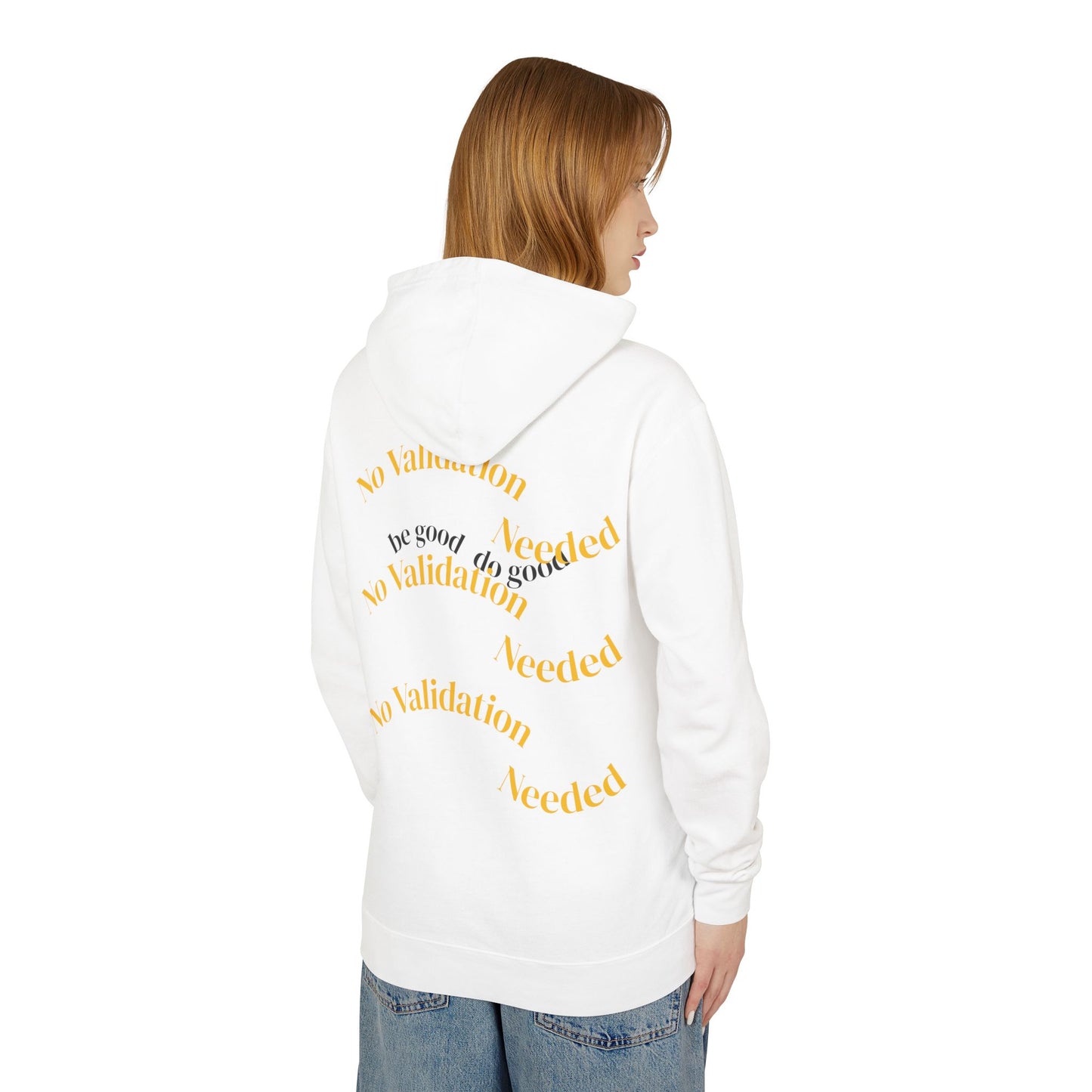 Empowering Affirmations Lightweight Hoodie, Inspirational Sweatshirt, Self Love