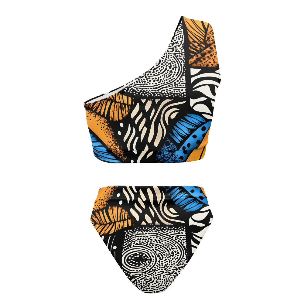 Women's one-shoulder swimwear