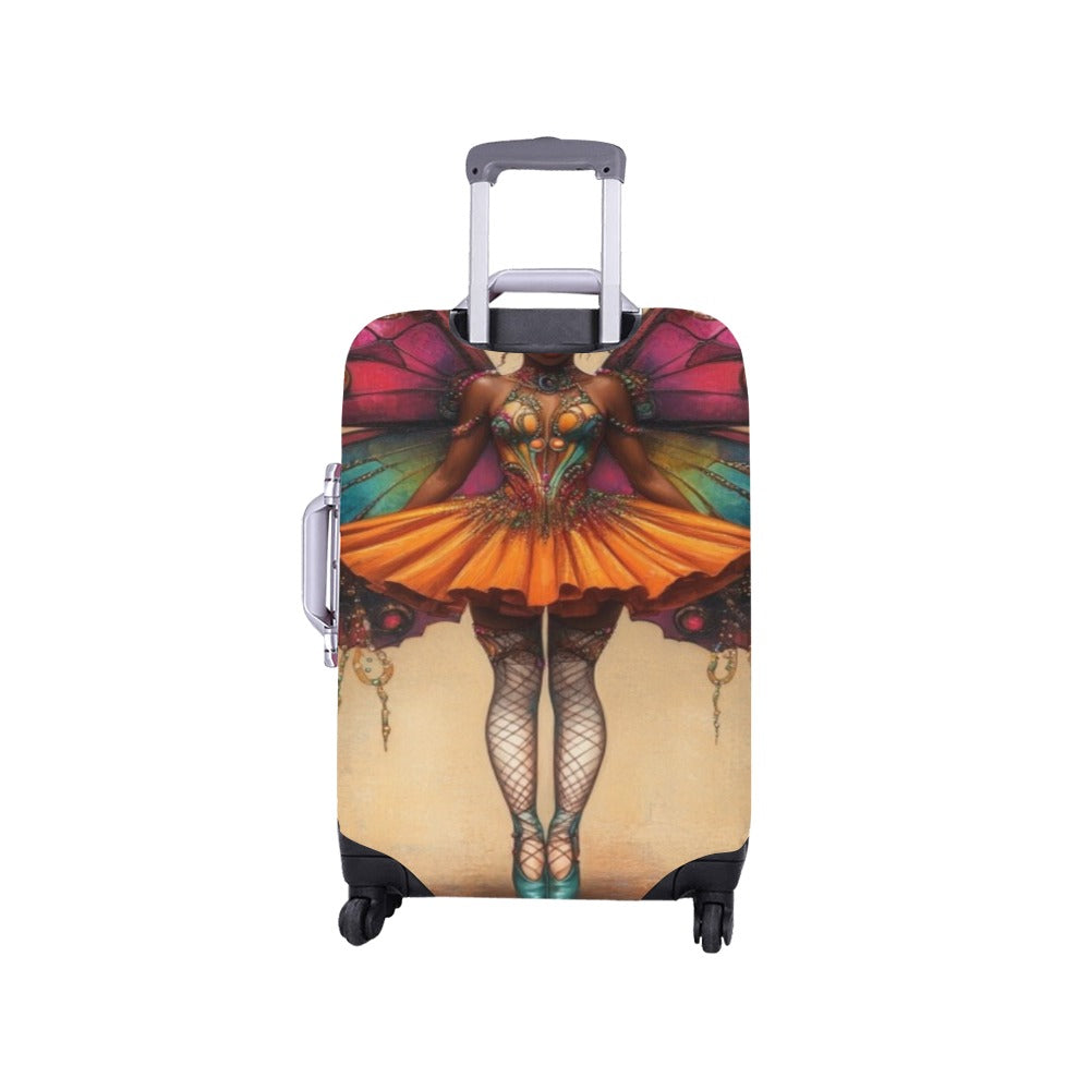 AfroCentric Butterfly Winged Ballerinas Luggage Cover/ Small 18"-21" Luggage Cover/Small 18"-21"