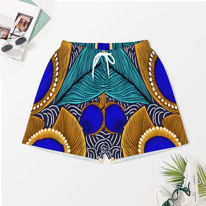 Peacock Pattern 120gsm Worn-effect Fabric Women Satin Pajama Set 201 (All-Over Printing)