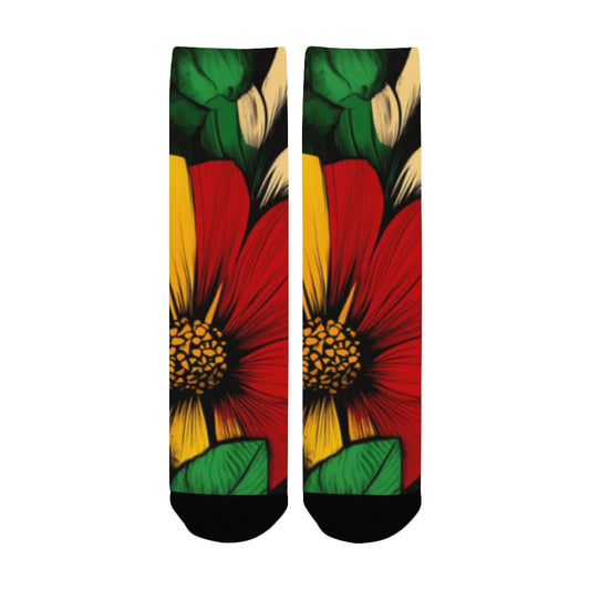 Floral Pattern Men's Socks Women's Custom Socks