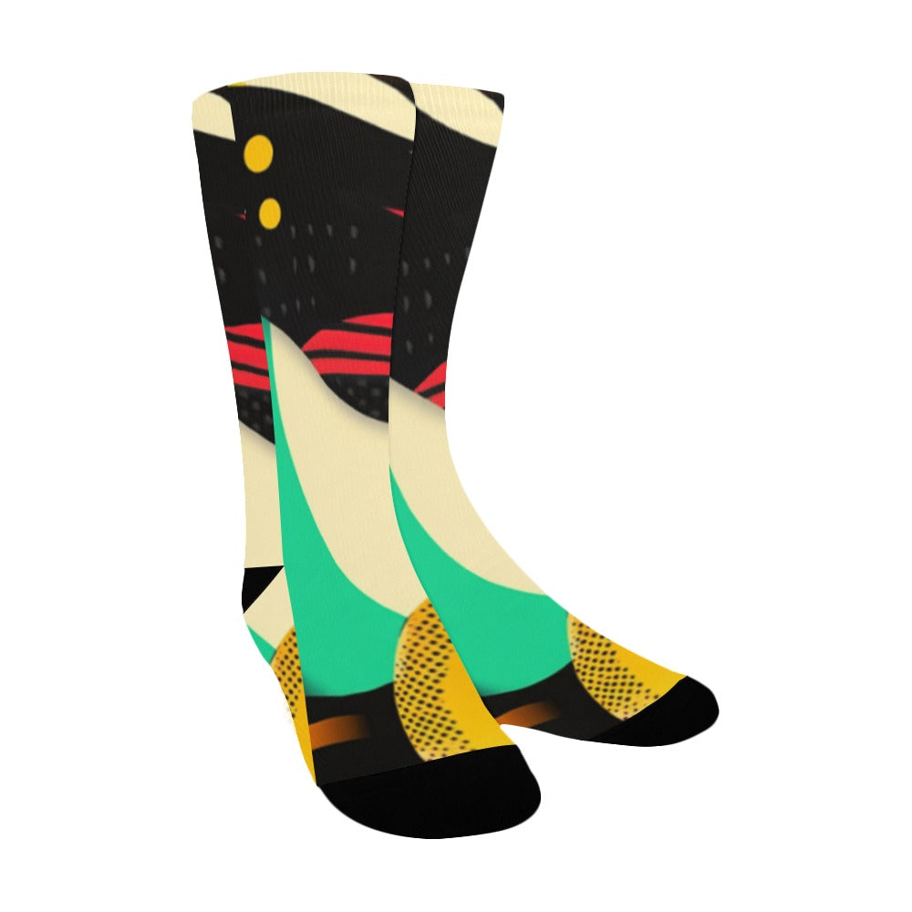 Geometric Pattern Socks for Men Women's Custom Socks