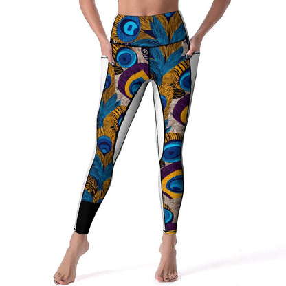 Custom Print Patterned Yoga Pants with 2 Pockets (All-Over Printing)