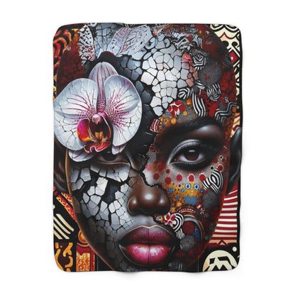 Cracked Beauty Sherpa Fleece Blanket #CB2