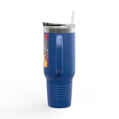 Afrocentric Tumbler Mug, Black Woman Afro Sunglasses Drinkware, Travel Coffee