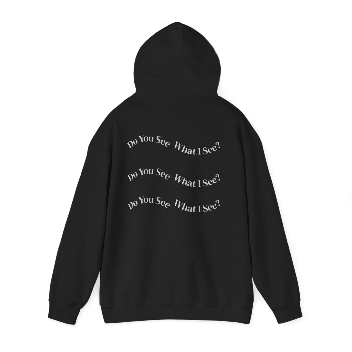 Do You See What I See? Afrocentric Abstract Puzzle Piece Unisex Hoodie Sweatshirt, Woman Print Face Hand Art, Hooded, Black