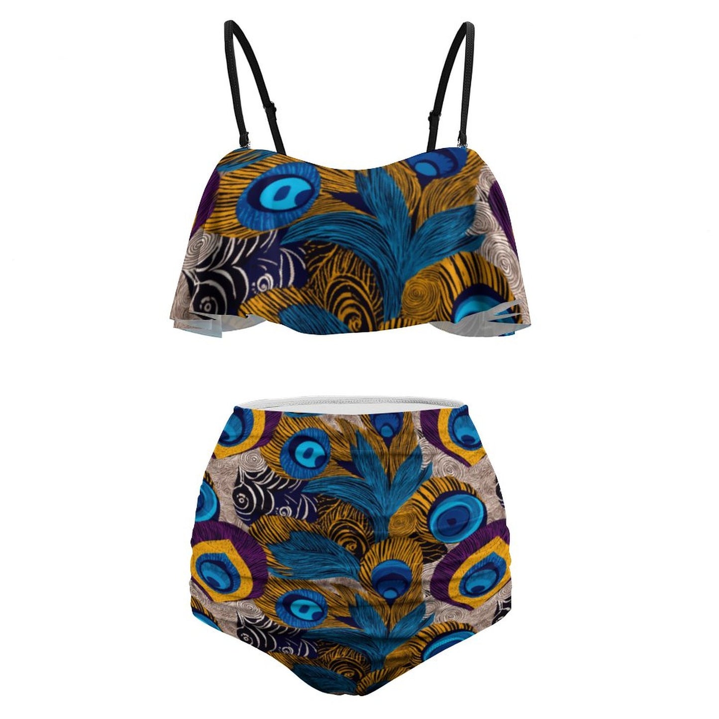 2-Piece Ruffle Tankini Swimsuit BK2080 (All-Over Printing)