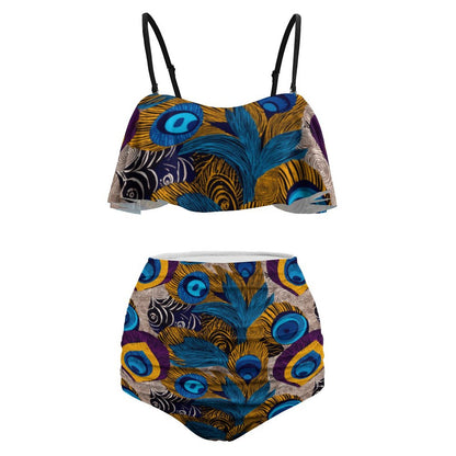 2-Piece Ruffle Tankini Swimsuit BK2080 (All-Over Printing)