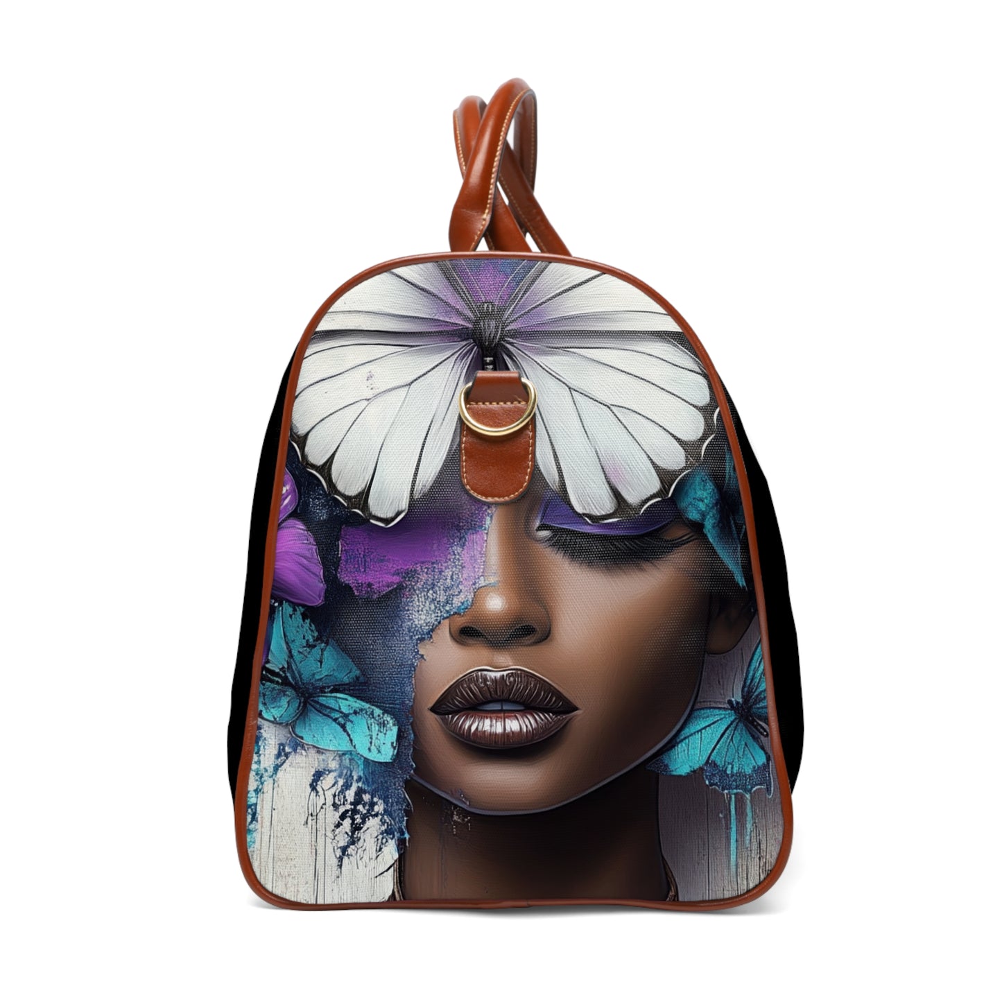 Butterfly Beauty Travel Bag Waterproof Tote Floral Luggage, Nature Lover Gift