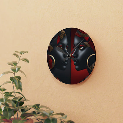 Dual Faced Acrylic Wall Clock #DF1