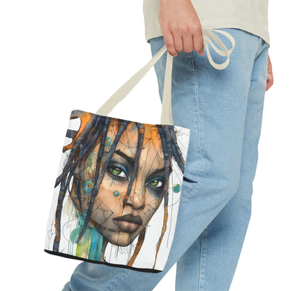 Artistic Abstract Face Tote Bag, Trendy Canvas Bag, Unique Gift for Art Lovers, Fashionable Beach Bag, Stylish Shopping Bag, Cool
