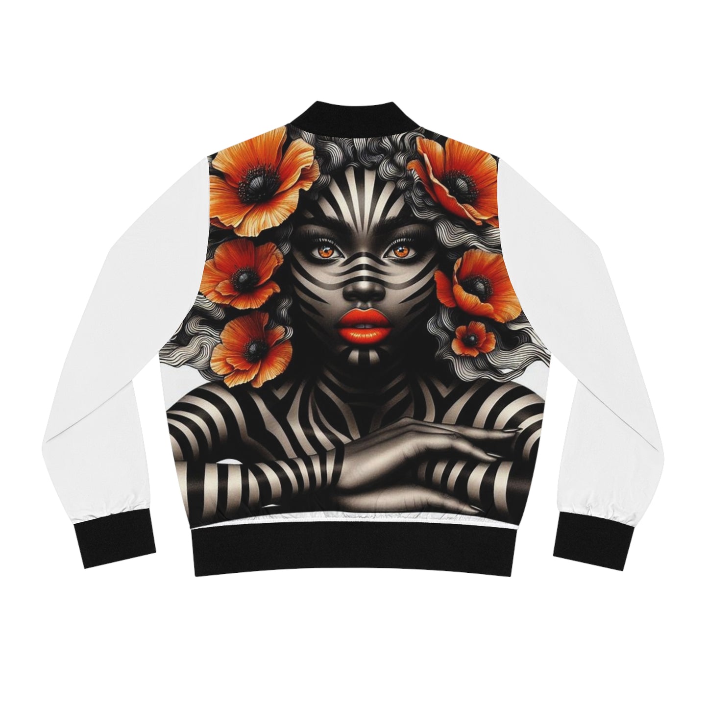 Zebra Fantasy Women's Bomber Jacket (AOP) #ZF10