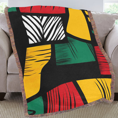 Ultra-Soft Mixed Green Fringe Blanket 60"x80"