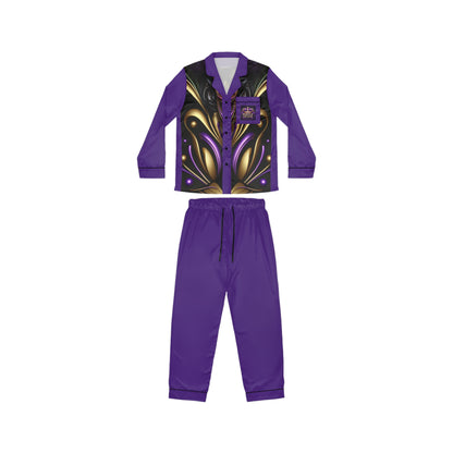 Purple Reign Women's Satin Pajamas (AOP) #PR5