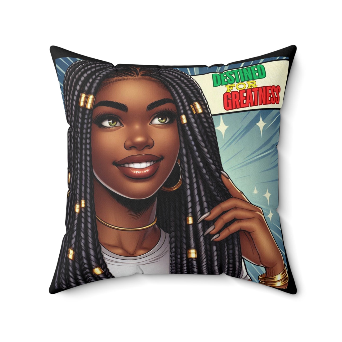 Destined For Greatness Square Pillow #9