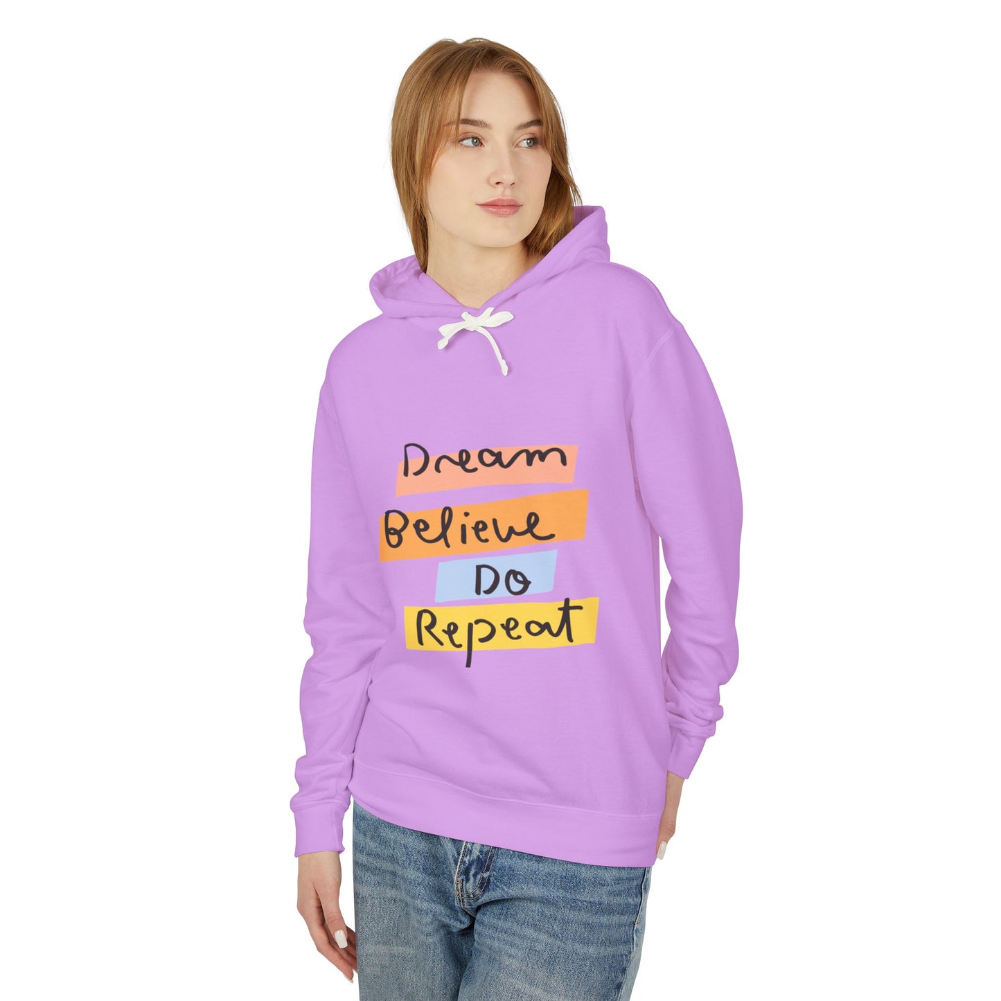 Affirmations Unisex Lightweight Hooded Sweatshirt #AU2