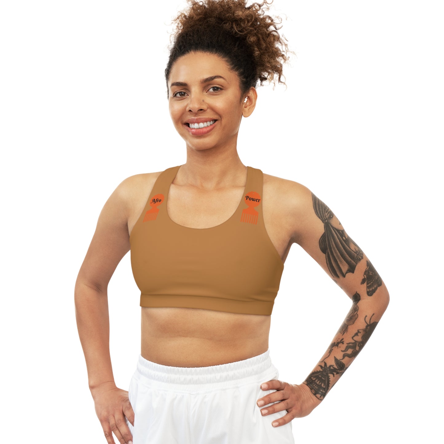 Afro Power Seamless Sports Bra (AOP) #AP1