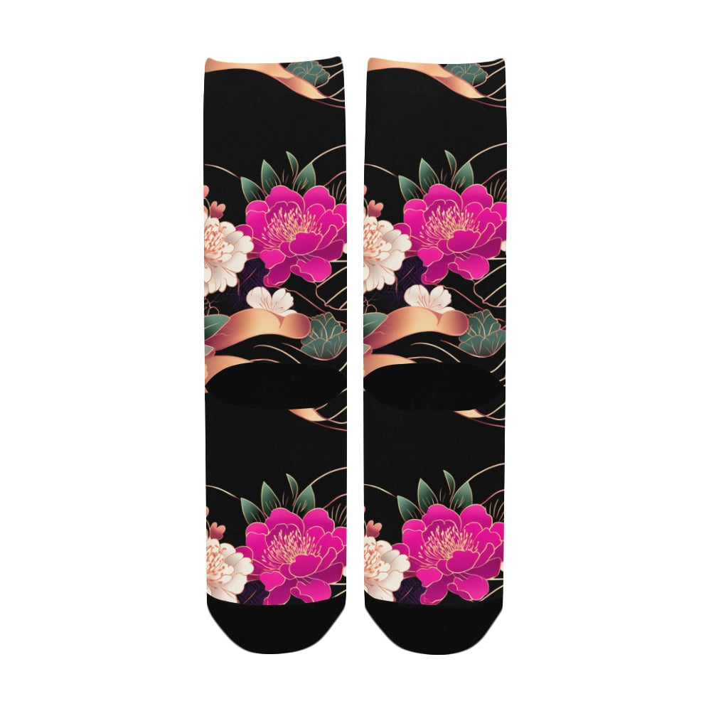Floral Pattern Men's Socks Women's Custom Socks