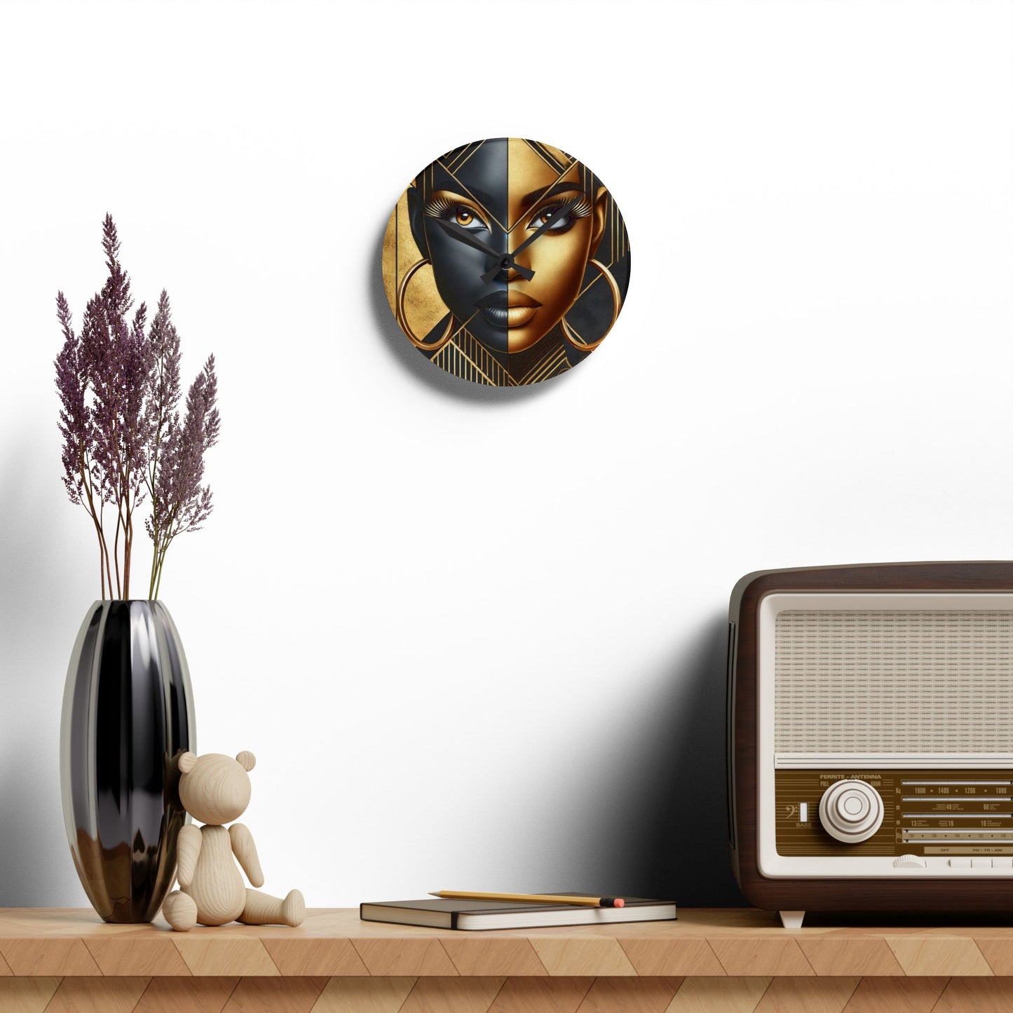 Amber Radiance Acrylic Wall Clock #AR1