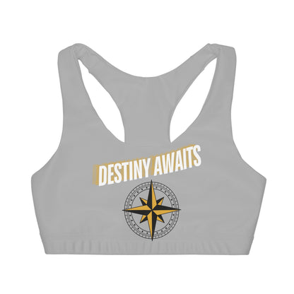 Destined For Greatness Girls' Double Lined Seamless Sports Bra (AOP) #1