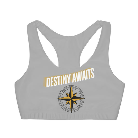 Destined For Greatness Girls' Double Lined Seamless Sports Bra (AOP) #1