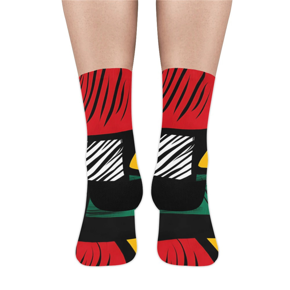 Geometric Pattern Socks for Men Trouser Socks (For Men)