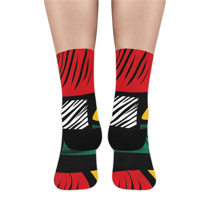 Geometric Pattern Socks for Men Trouser Socks (For Men)
