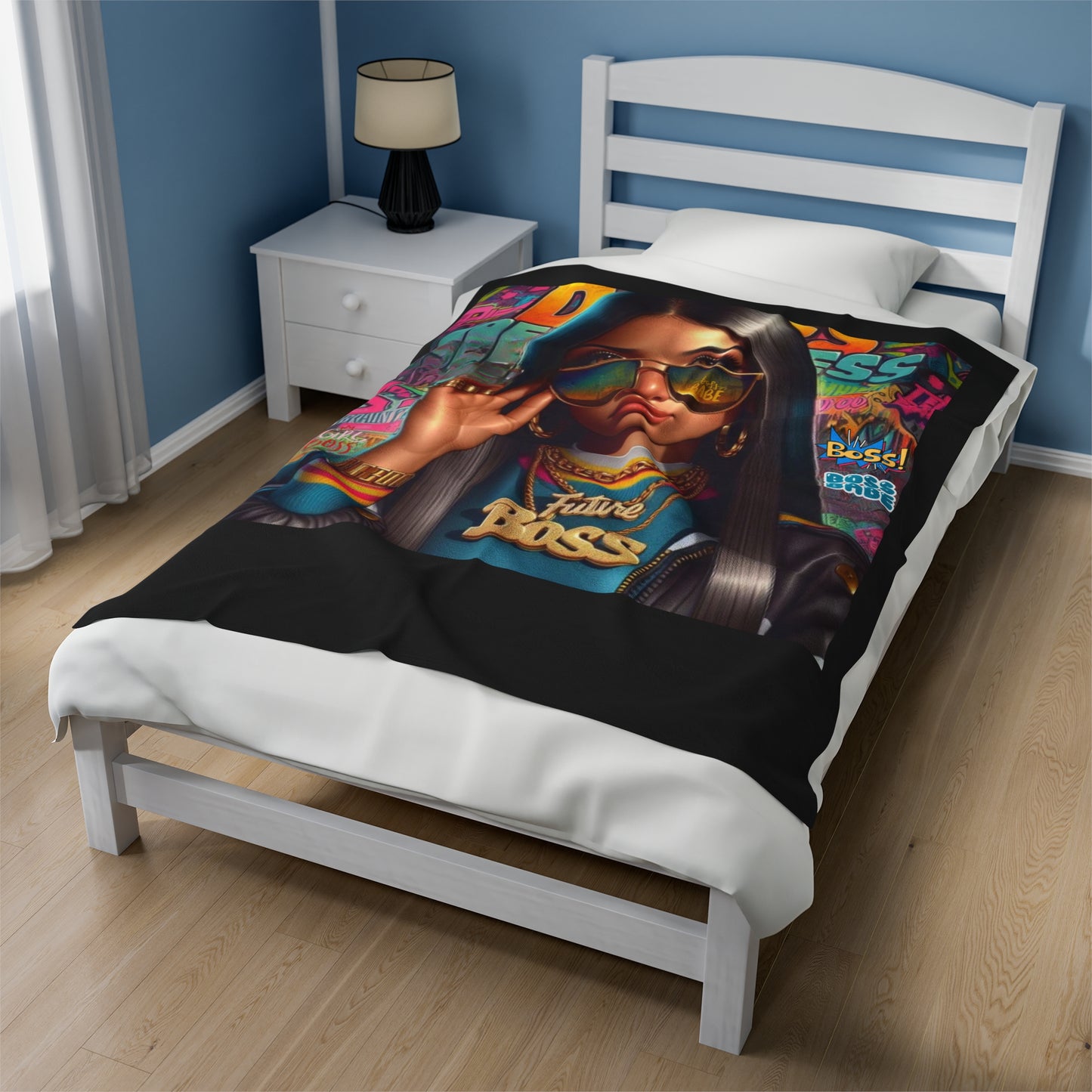 Future Boss Velveteen Plush Blanket #25