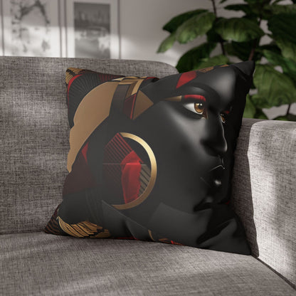 Square Pillowcase, Double Sided Print, Faux Suede Cover #FO2