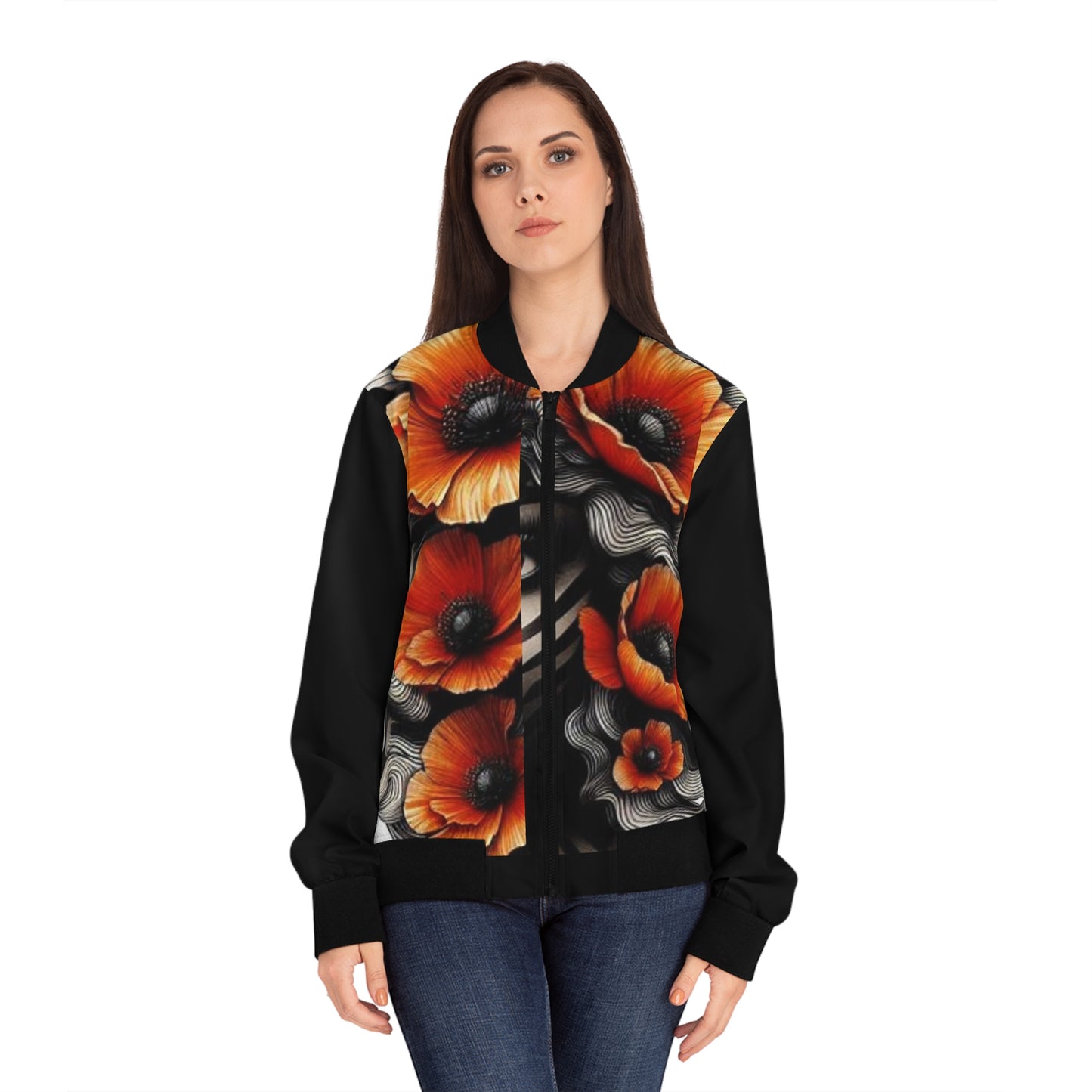 Zebra Fantasy Women's Bomber Jacket (AOP) #ZF10