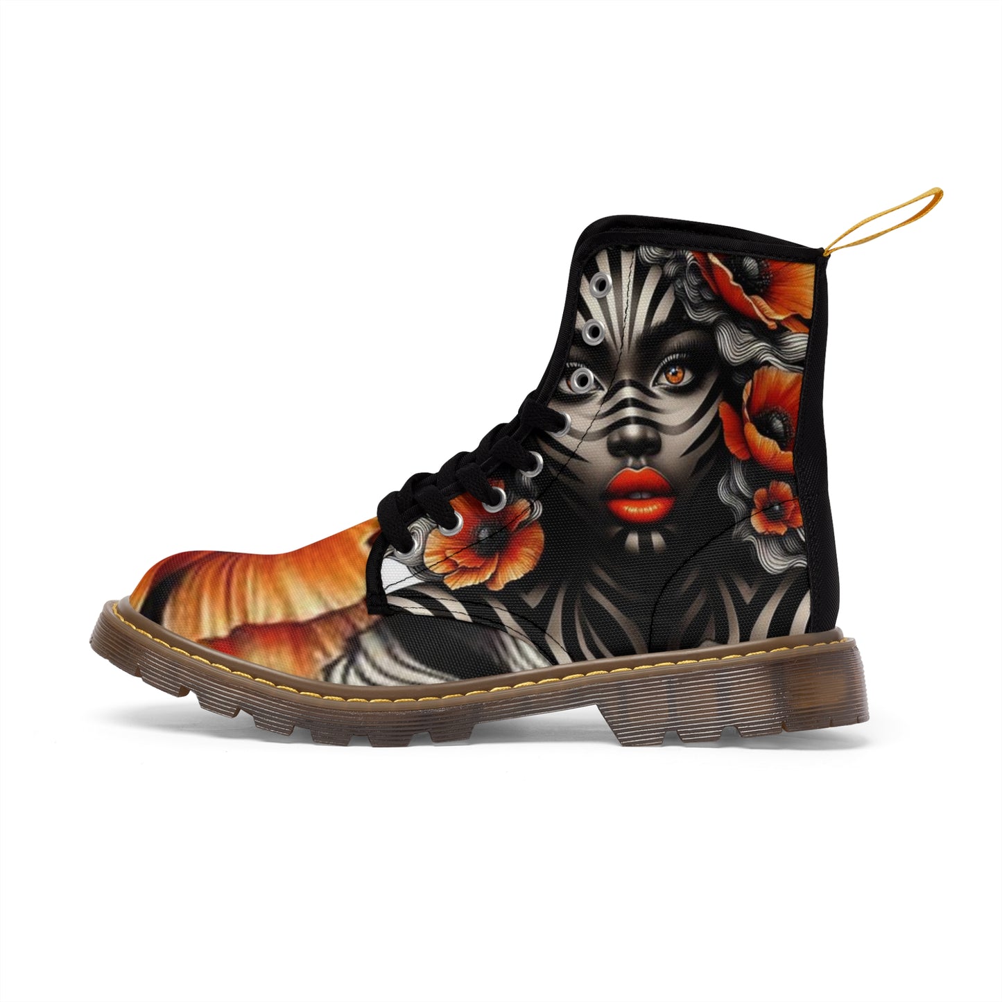 Zebra Fantasy Women's Canvas Boots #ZF16