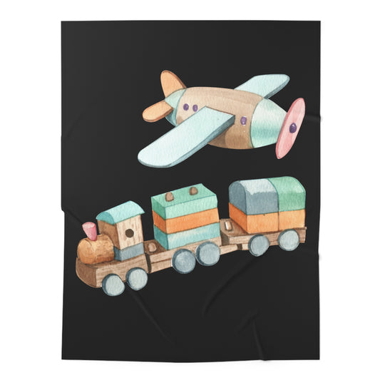 Train Baby Swaddle Blanket #TR1