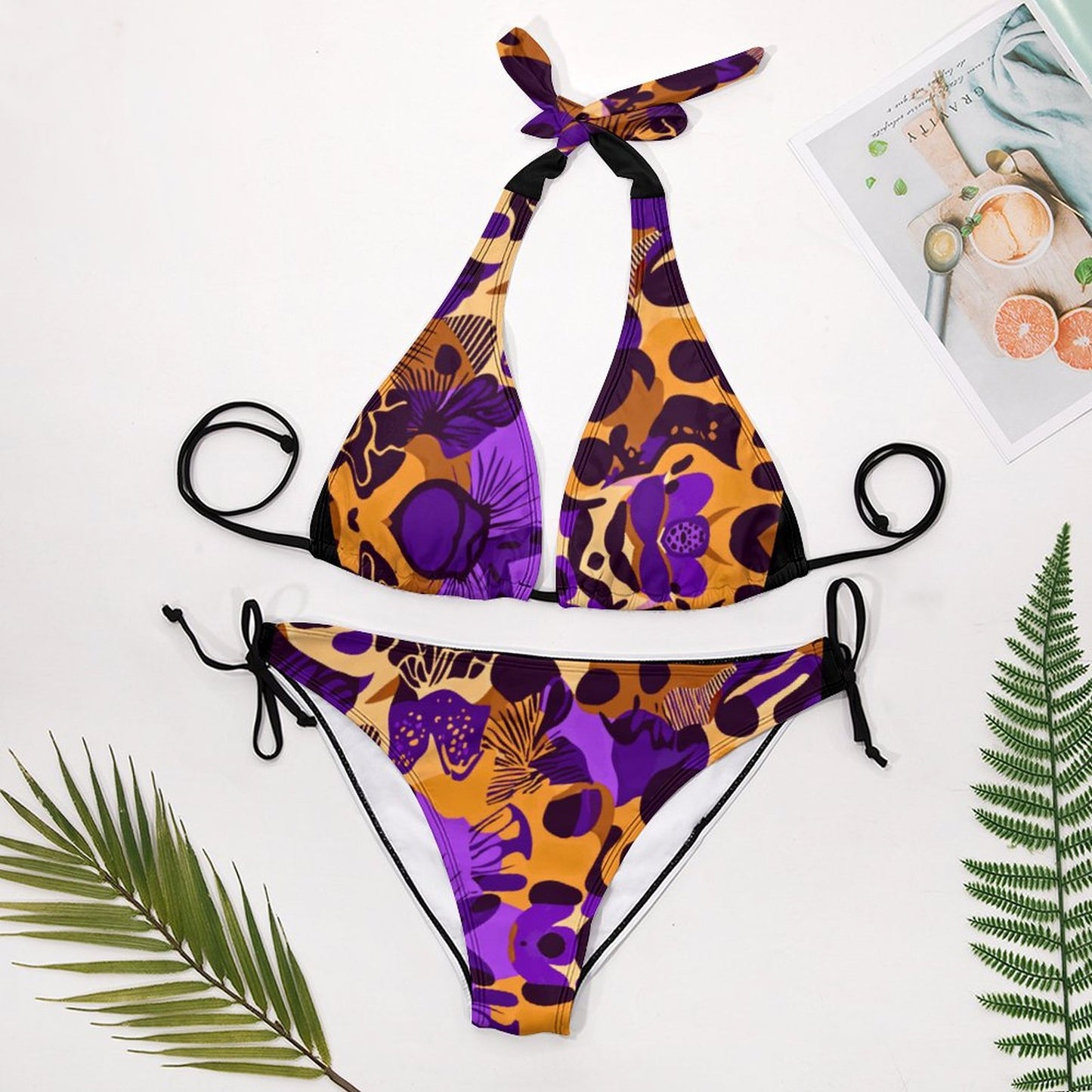 Two Piece Halter Swimsuit BK2131 (All-Over Printing)