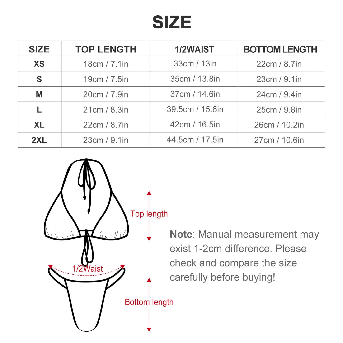 2-Piece Thong Triangle Bikini Set J195D57 (All-Over Printing)