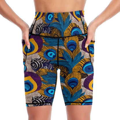 250gsm Knee-Length Yoga Shorts YJ008 (All-over Printing)