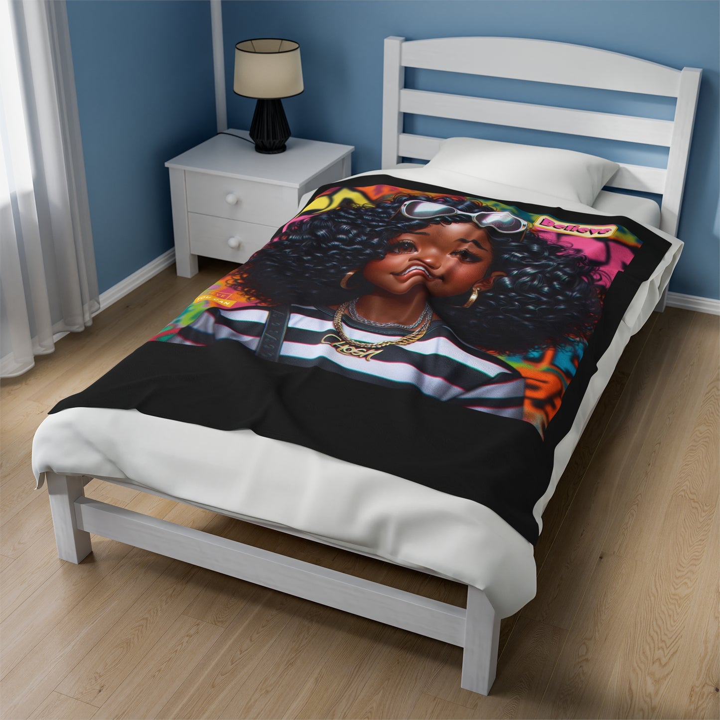 Believe Velveteen Plush Blanket #51