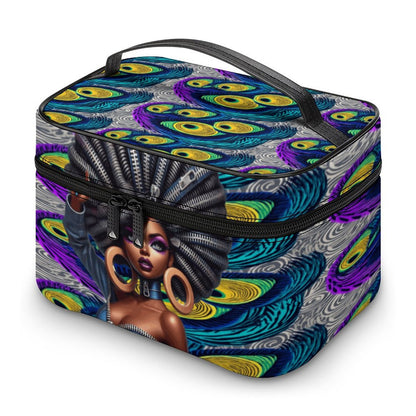 Make-up bag with Lychee pattern PU material