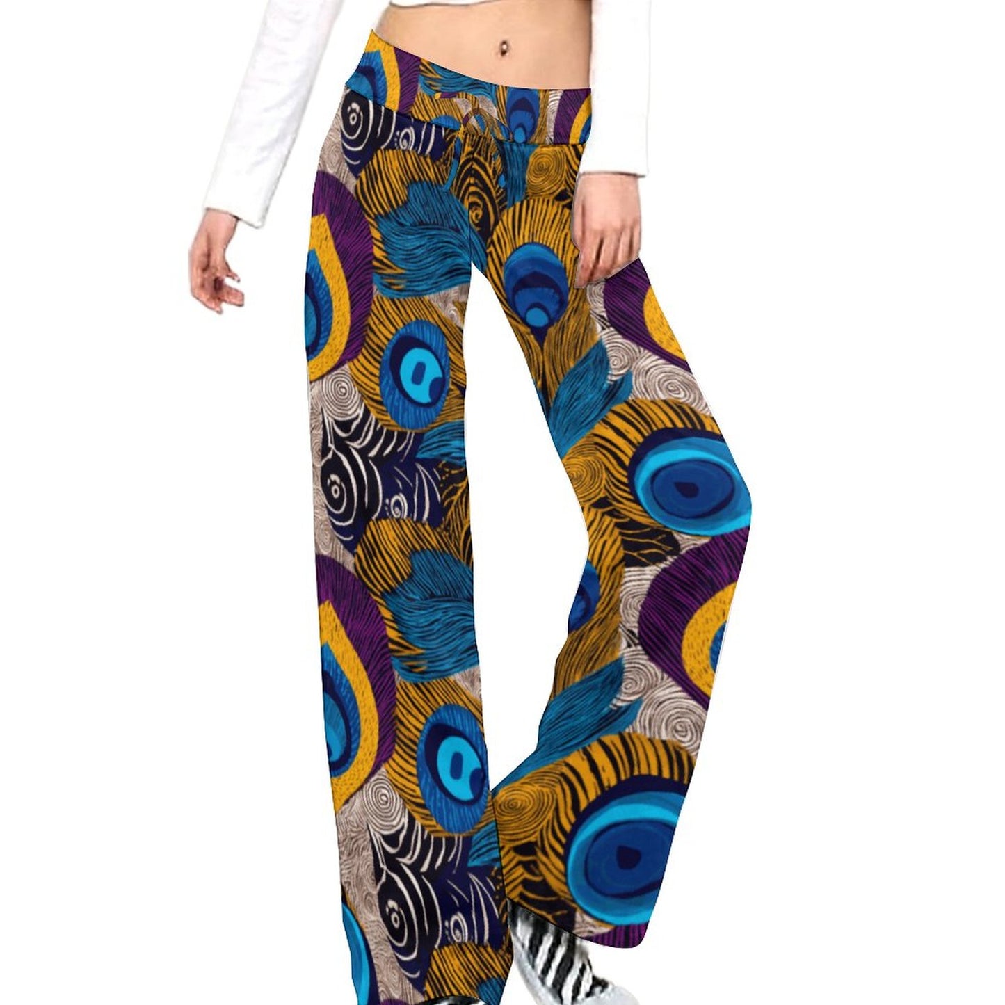 Personalized Drawstring Yoga PantsxP with Straight Baggy (All-Over Printing)