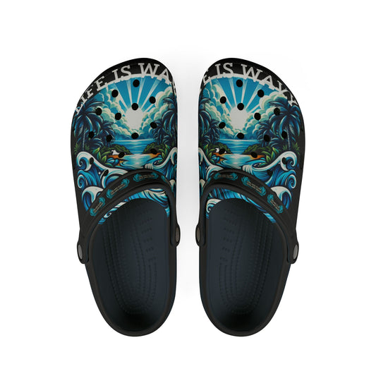 Life is Wavy EVA Foam Rubber Shoes (AOP) #LW1U