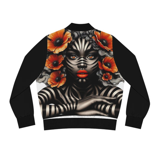 Zebra Fantasy Women's Bomber Jacket (AOP) #ZF10