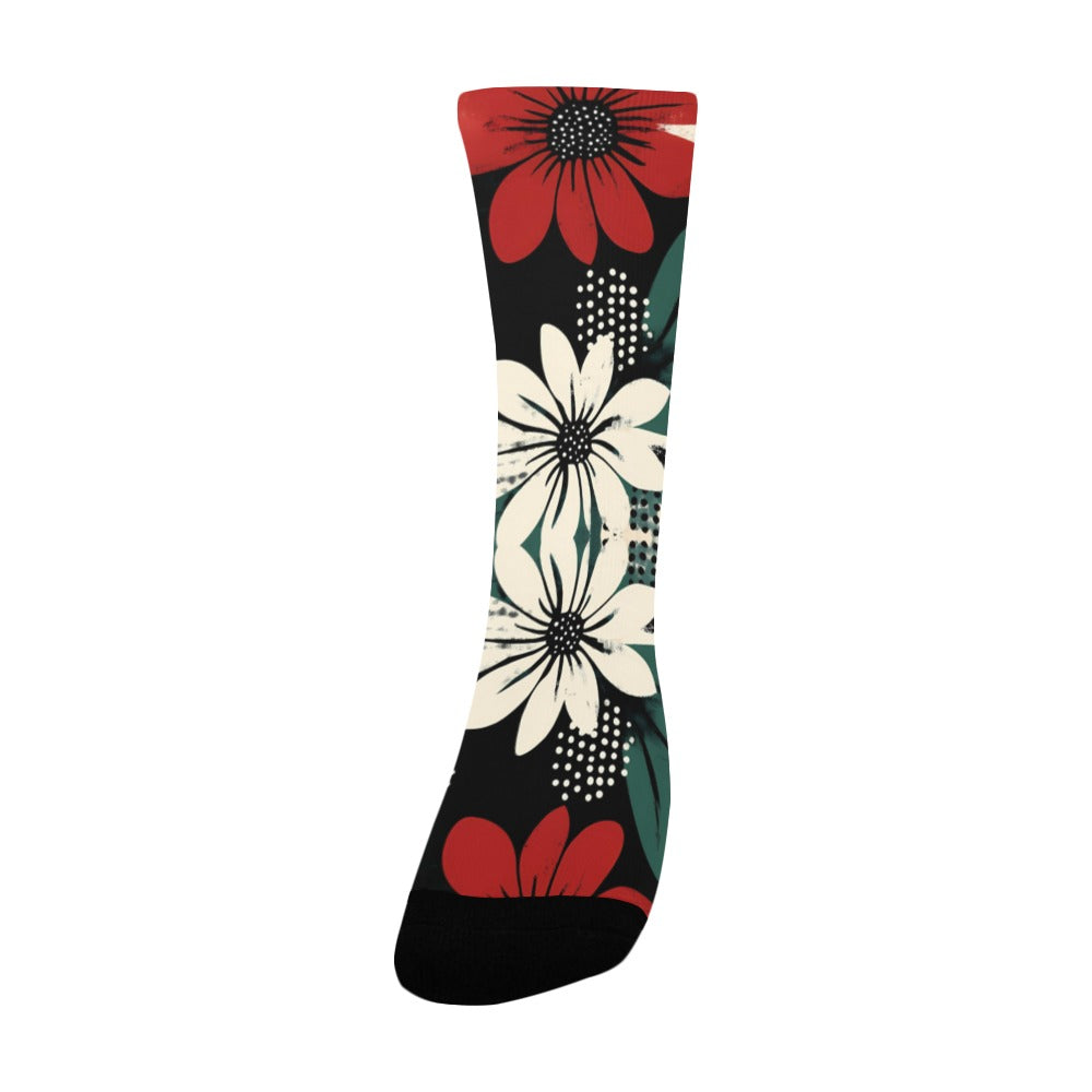 Floral Pattern Men's Socks Women's Custom Socks