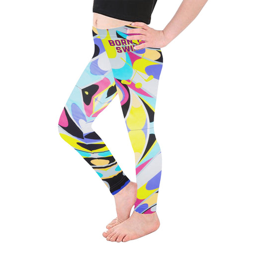 All-Over Print Girls  Born to Swing Leggings (Model L06)